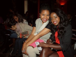 Me and my friend Nolwazi front row at the fashion show.